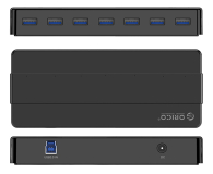 Orico 7x USB-A 3.0 - czarny - 1343436 - zdjęcie 2